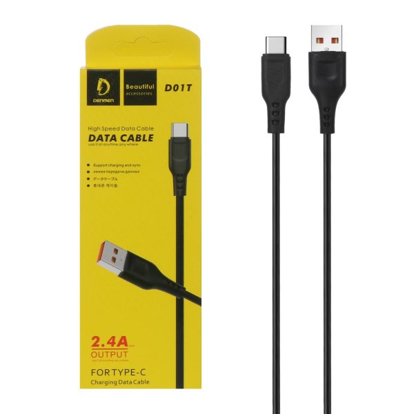 کابل شارژ تبدیل USB به تایپ سی دنمن مدل D01T