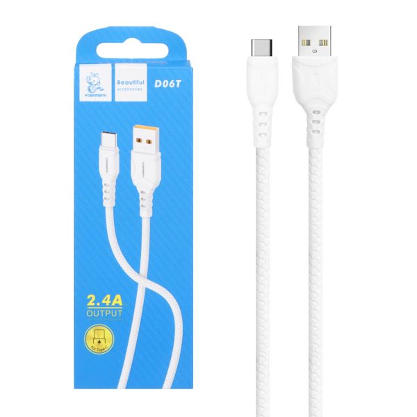 کابل شارژ تبدیل USB به تایپ سی دنمن مدل D06T