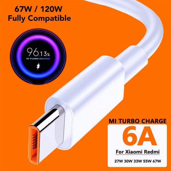 کابل شارژ USB به USB-C شیائومی فست شارژ مدل Mi Turbo اورجینال با طول 1 متر