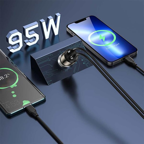 شارژر فندکی 95 وات ویوو مدل WI-QC012