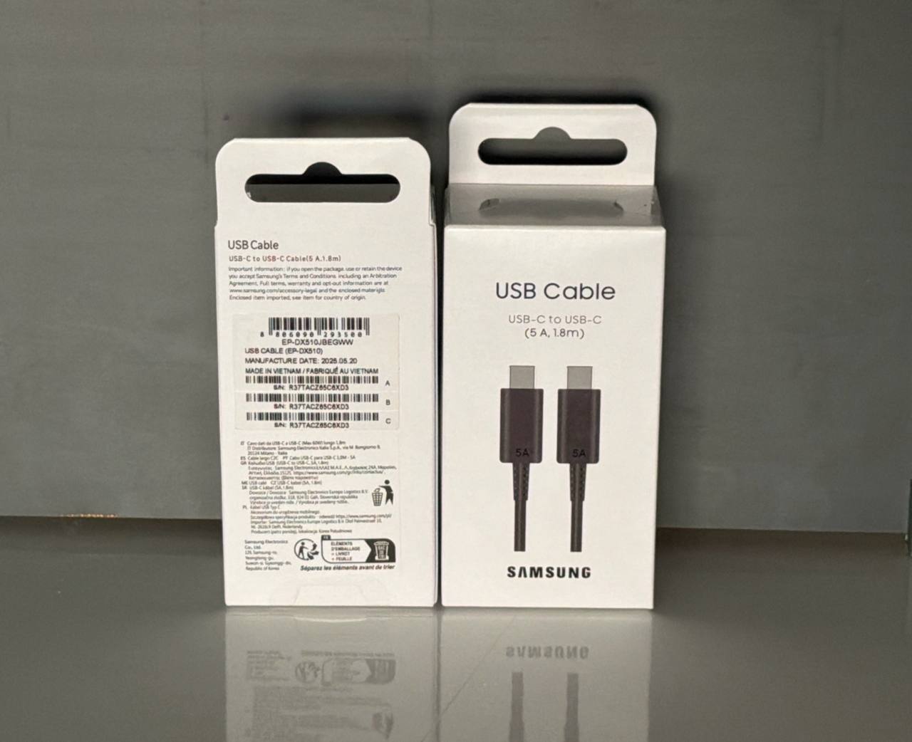 کابل شارژ تایپ سی به تایپ سی سامسونگ مدل EP-DX510 - اورجینال